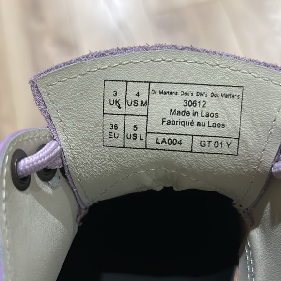 Dr. Martens platform lavender lace up leather oxford shoes - Picture 10 of 11